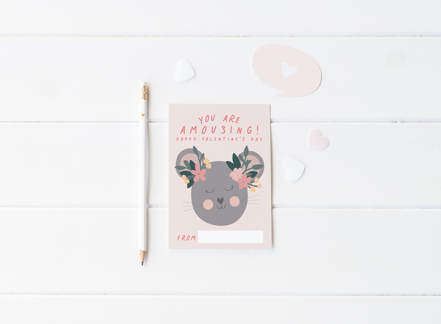 Valentine Mouse Card and Gift Tag