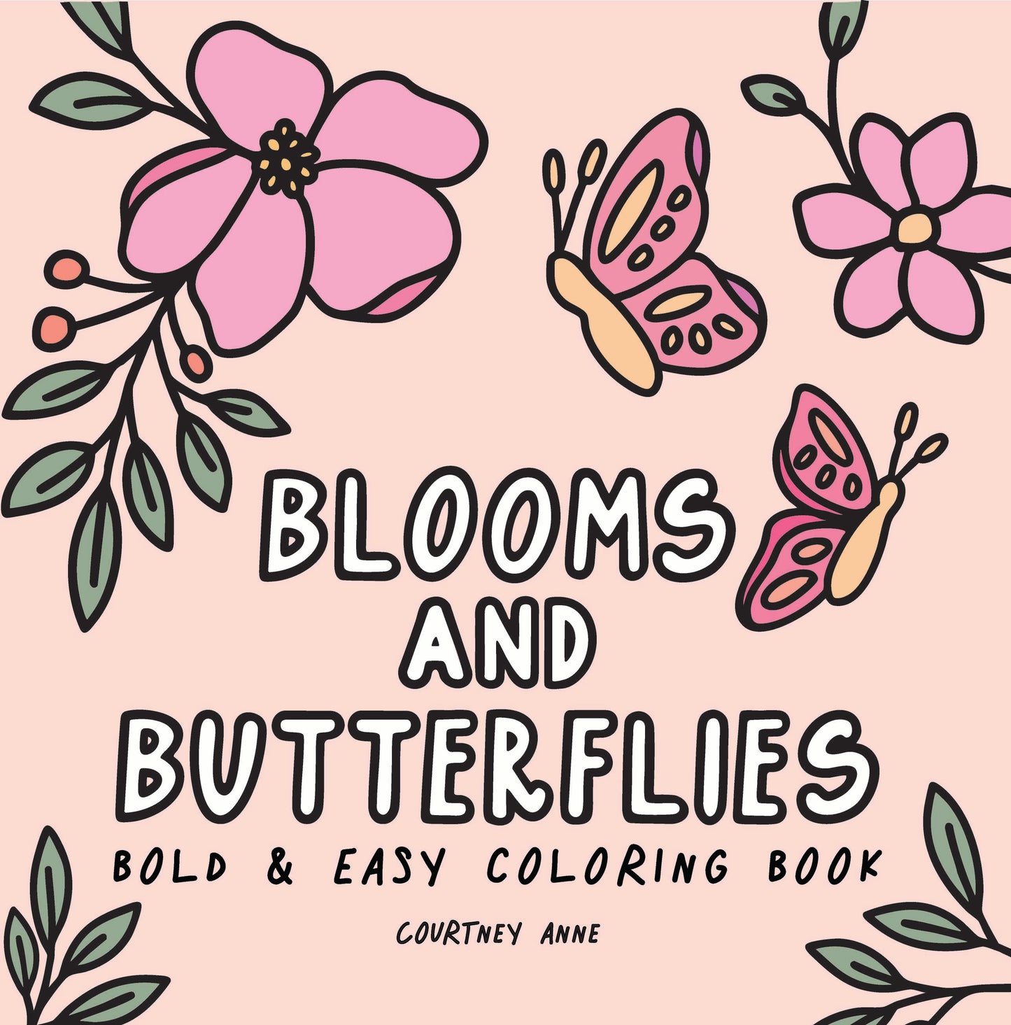 Blooms and Butterflies Coloring Book