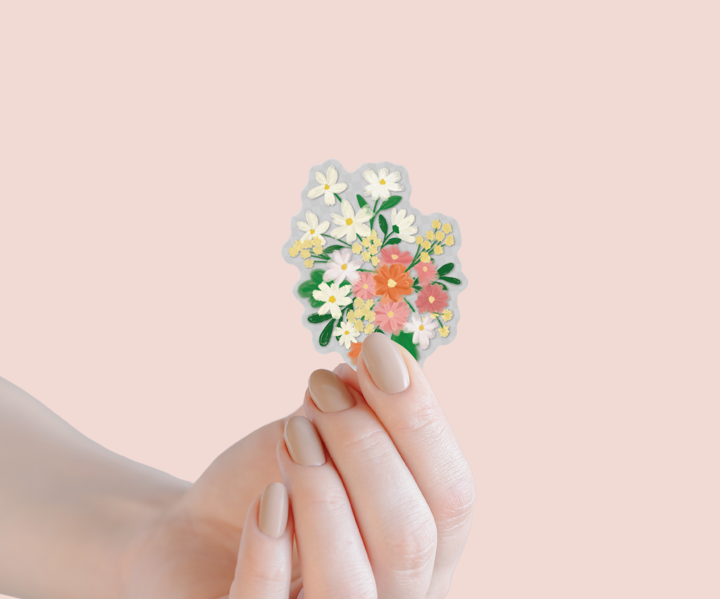 Cosmos Flower Clear Sticker