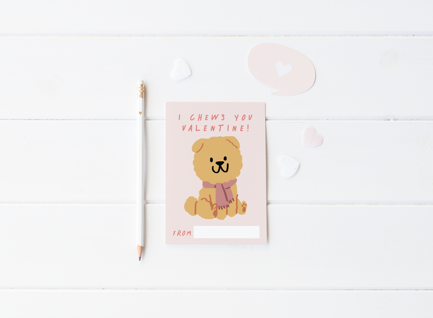 Valentine Dogs - Set of 8 Digital Download Cards