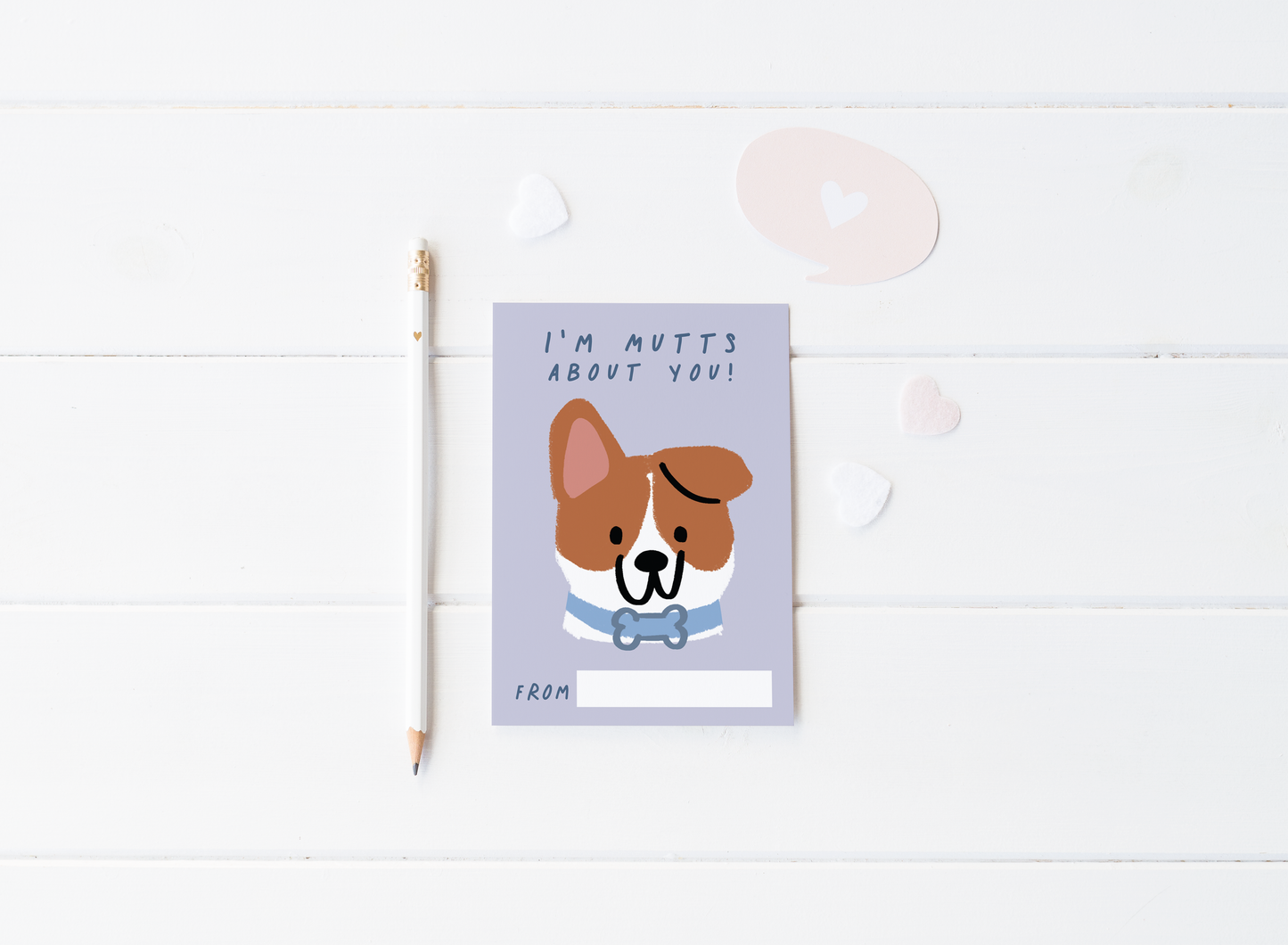 Valentine Dogs - Set of 8 Digital Download Cards
