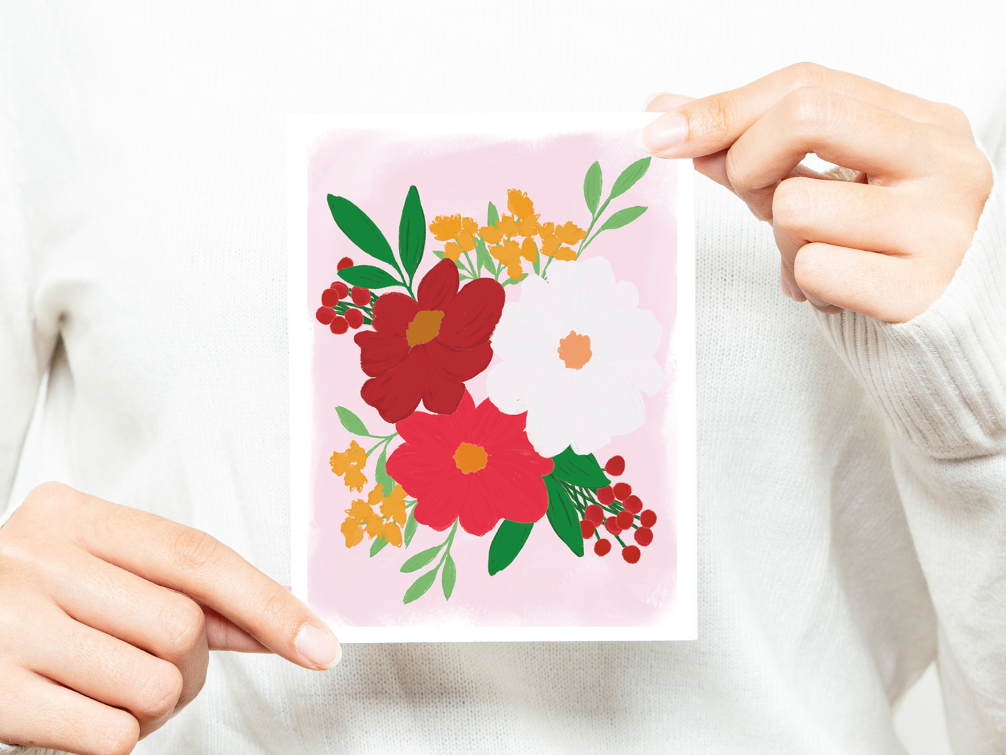 Holiday Floral Greeting Card