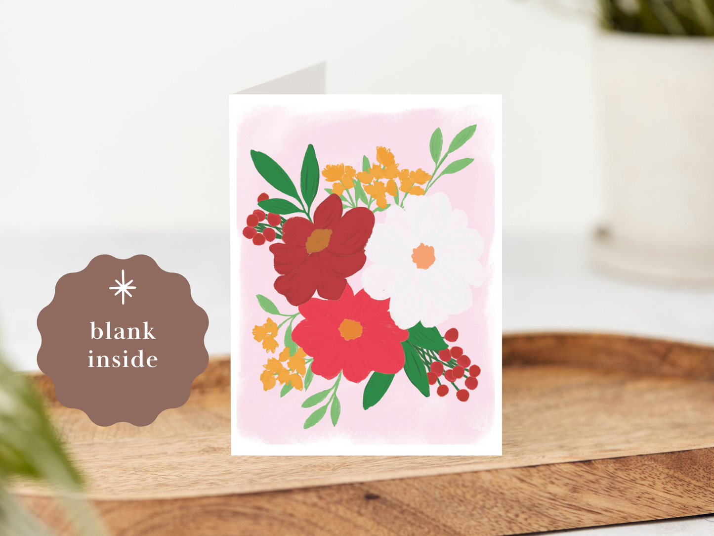 Holiday Floral Greeting Card