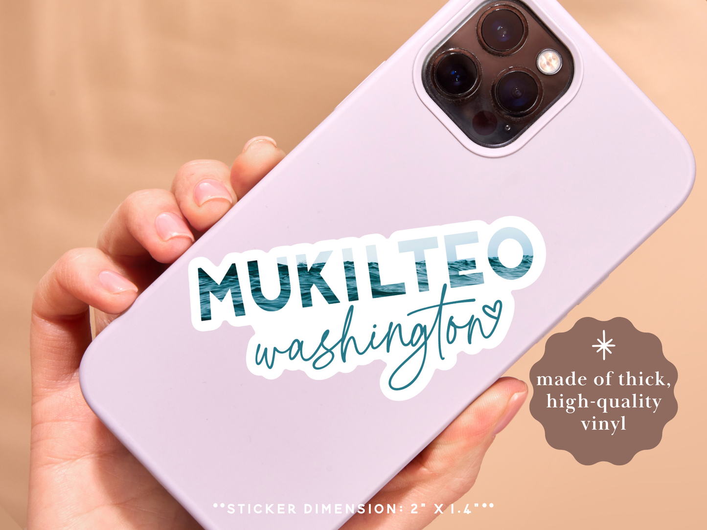 Coastal PNW City Sticker - Mukilteo WA Sticker