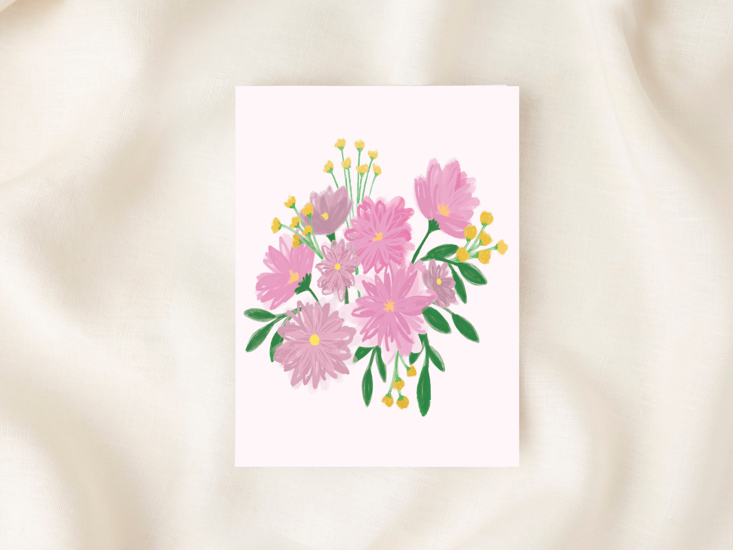 Purple Floral Greeting Card