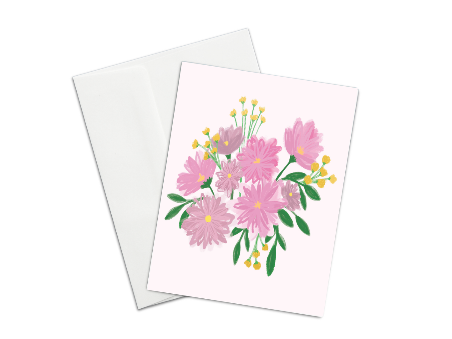 Purple Floral Greeting Card