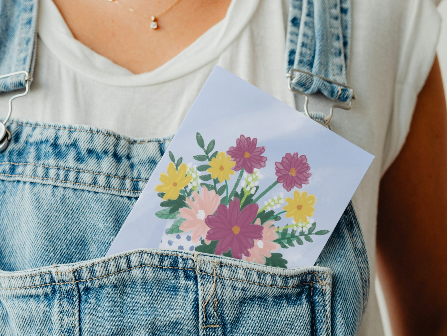Tea Cup Flowers Greeting Card